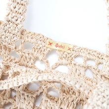 画像をギャラリービューアに読み込む, 手編み ナチュラル ラフィア エコバッグ