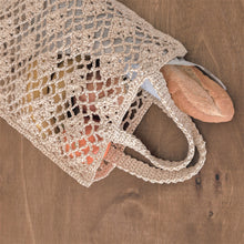 画像をギャラリービューアに読み込む, 手編み ナチュラル ラフィア エコバッグ