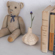 画像をギャラリービューアに読み込む, 手編み ナチュラル ラフィア インテリア バッグ 一輪挿し
