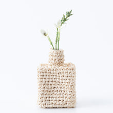 画像をギャラリービューアに読み込む, 手編み ナチュラル ラフィア インテリア バッグ 一輪挿し