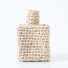 画像をギャラリービューアに読み込む, 手編み ナチュラル ラフィア インテリア バッグ 一輪挿し