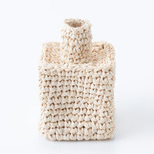 画像をギャラリービューアに読み込む, 手編み ナチュラル ラフィア インテリア バッグ 一輪挿し