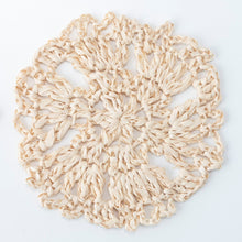 画像をギャラリービューアに読み込む, 手編み ナチュラル ラフィア インテリア アバカ クッション マダガスカル