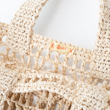 画像をギャラリービューアに読み込む, 手編み ナチュラル ラフィア エコバッグ