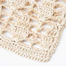 画像をギャラリービューアに読み込む, 手編み ナチュラル ラフィア エコバッグ