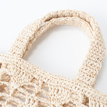 画像をギャラリービューアに読み込む, 手編み ナチュラル ラフィア エコバッグ