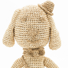 画像をギャラリービューアに読み込む, 天然ラフィア 手編み 編みぐるみ イヌのCanie (カニー)_CNE