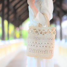 画像をギャラリービューアに読み込む, 手編み ナチュラル 天然 ラフィア バッグ マダガスカル