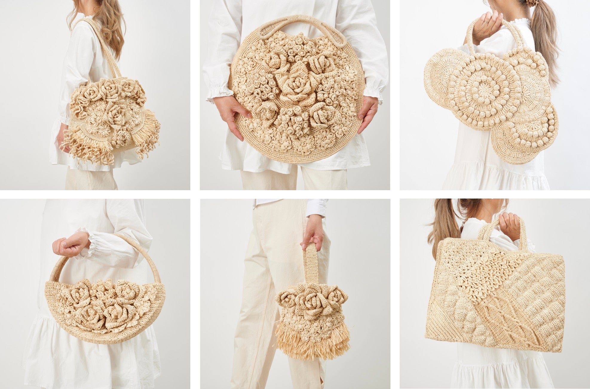 【美品】Sulci シェルビーズ ラフィア カゴバック ハンドバッグ シンプルバッグ – タグ 